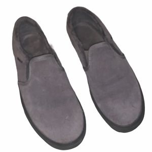 Grey suede Vans slides -Sz 8.5